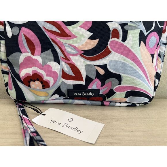 Vera Bradley Lighten Up Wipes Wipe Pouch Mod Paisley Pink Blue White NWT - Picture 2 of 6